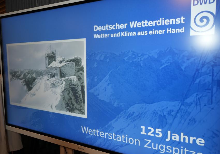 Bild vergrössert sich per Mausklick - >Termin - 125 Jahre Wetterstation Zugspitze