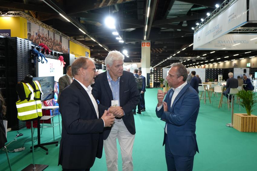 Umweltminister Thorsten Glauber im Gespräch, LogistikLounge in Halle 4.