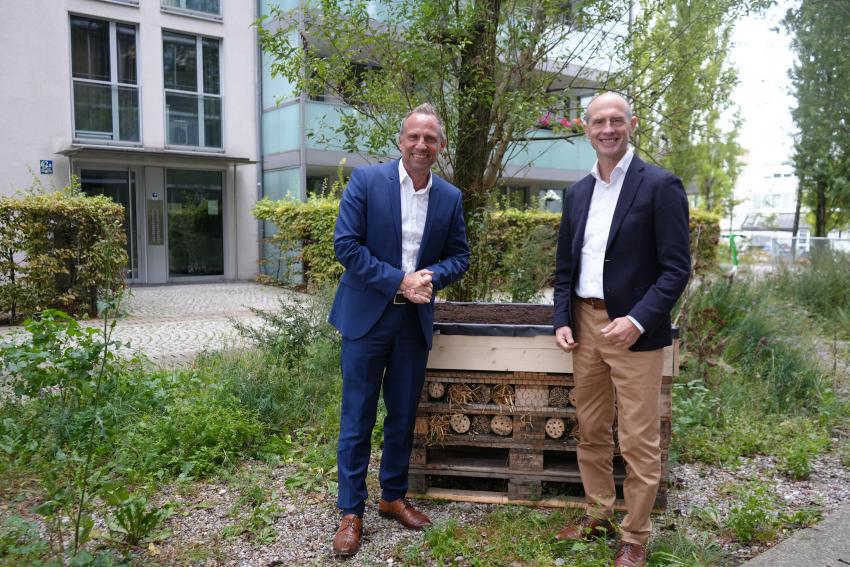 Minister Glauber mit Dr. Egon Leo Westphal zur Einweihung des Biotopverbunds