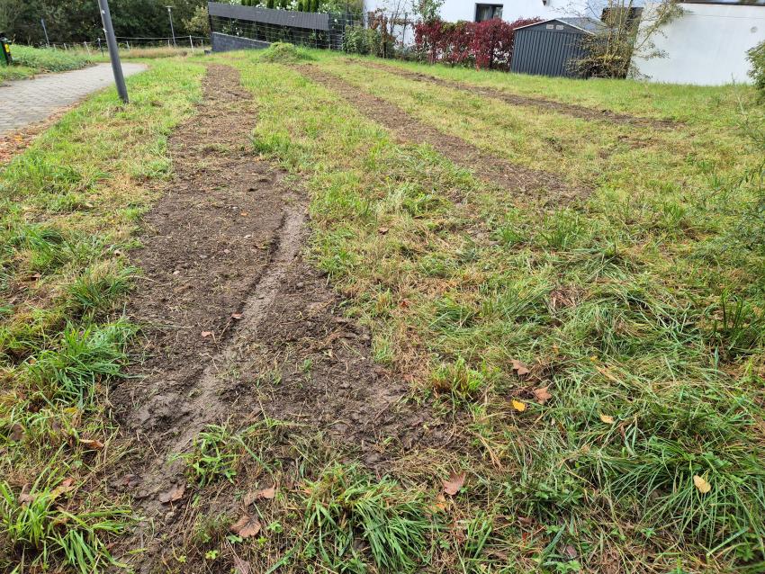 In der Kronwitter Straße laufen schon die Vorbereitungen für die Einsaat von heimischen Blühpflanzen.