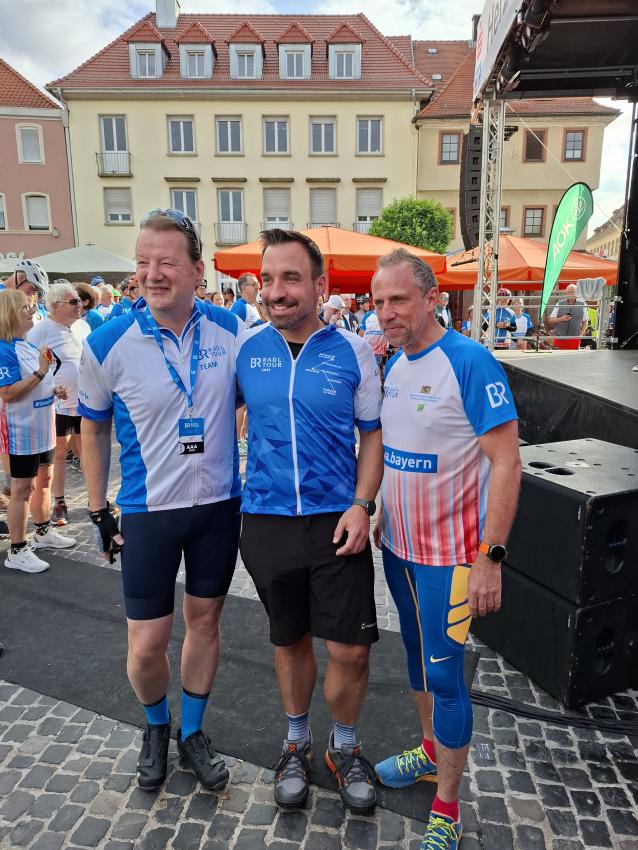 Umweltminister Glauber,  Michael Werner, Bürgermeister Neustadt a.d Saale und