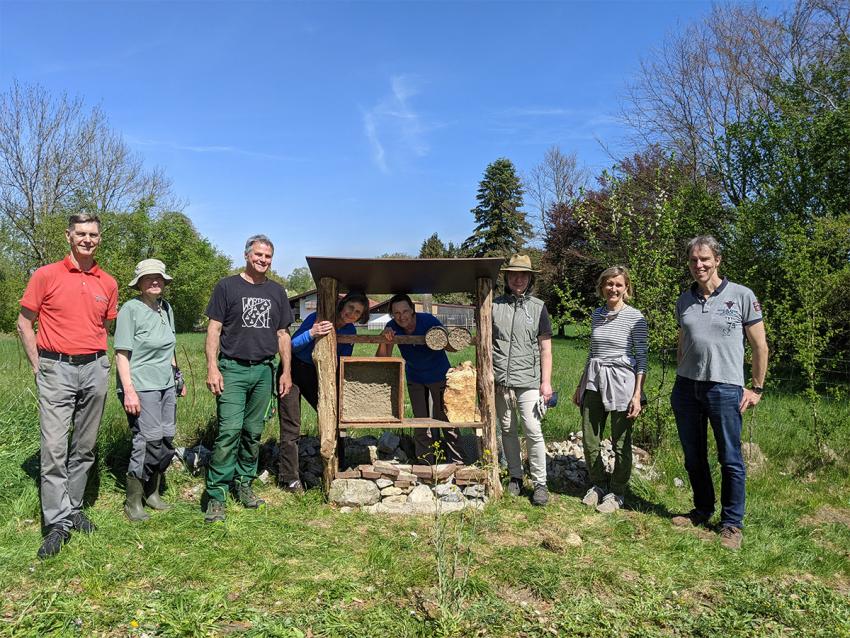 Das fertige Wildbienenhotel. Foto: Claudia Trepte