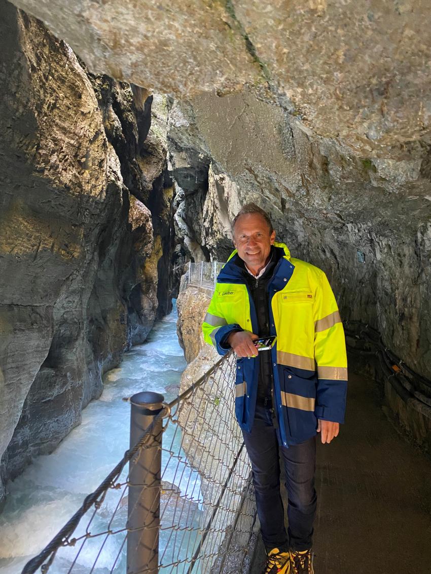 Minister Glauber an der Partnachklamm