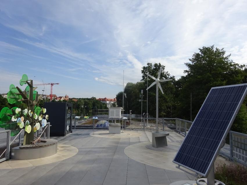 Dach der Energie- und Umweltstation Nürnberg