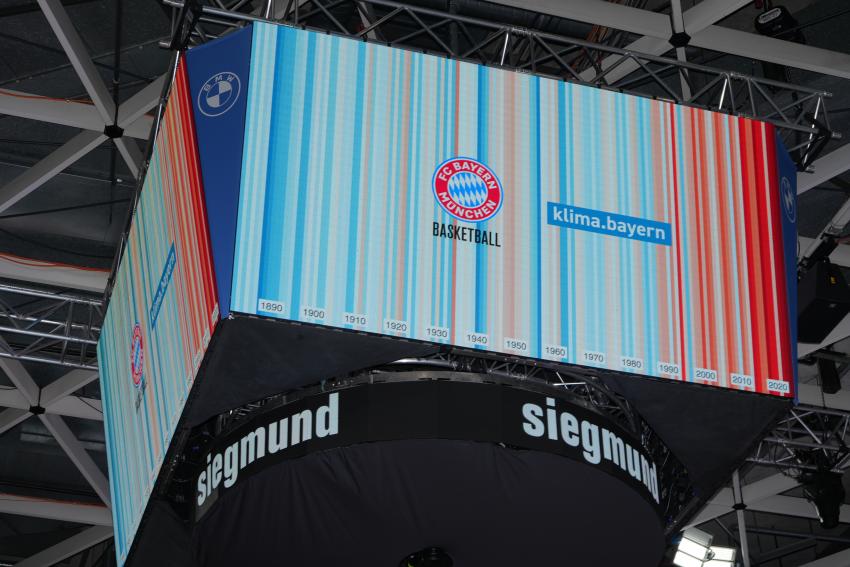 Im Rahmen der Bayerischen Klimawoche 2025 gestaltet der Klima-Allianz-Partner FC Bayern gemeinsam mit dem Staatsministerium für Umwelt und Verbraucherschutz den Spieltag der FCB Basketballmannschaft gegen Brose Bamberg