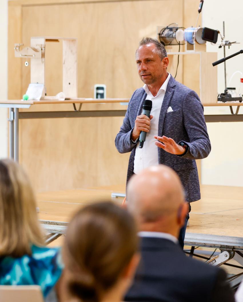 Minister Glauber bei der Rede