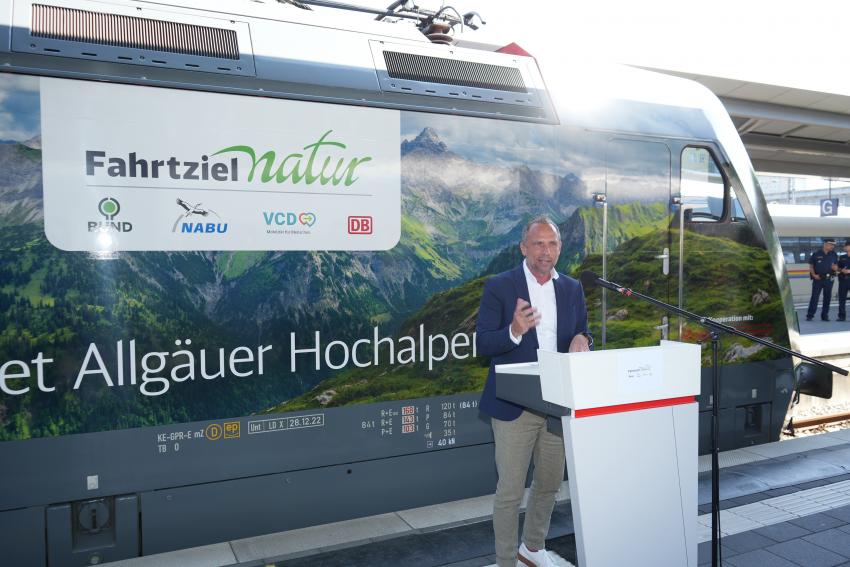 Minister Glauber bei der Rede