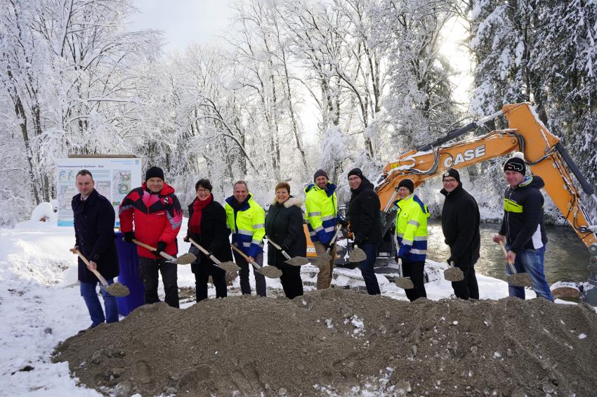 Bild vergrössert sich per Mausklick - >Termin - Spatenstich Hochwasserschutzprojekt Weilheim Süd an der Ammer