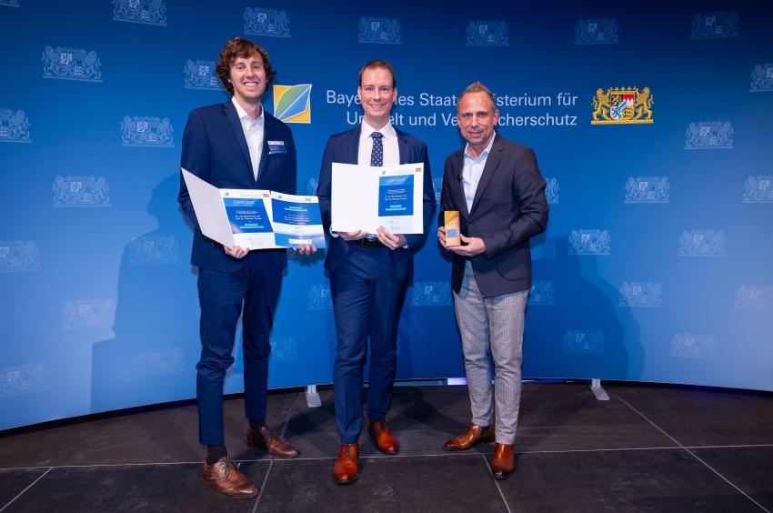 von rechts nach links: Umweltminister Thorsten Glauber, Prof. Dr. Clemens Thielen und Dr. Jan Boeckmann