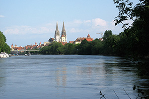 Die Donau bei Regensburg