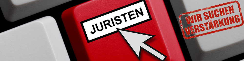 Das Bild zeigt eine Tastatur. Auf einer Taste steht das Wort Jurist
