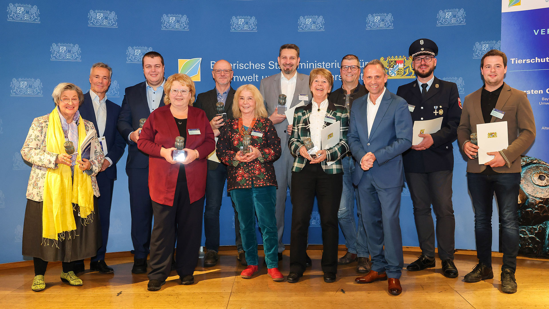Gruppenfoto mit Minister Glauber