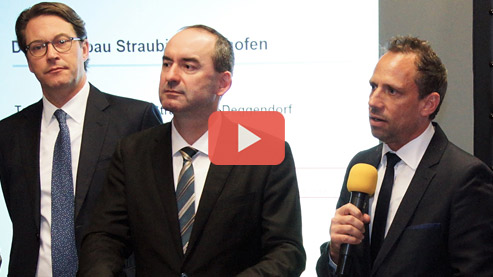 Umweltminister Glauber bei der Auftaktveranstaltung zum Donau-Ausbau zwischen Straubing und Deggendorf - Externer Link zum YouTubekanal des Staatsministeriums für Umwelt und Verbraucherschutz
