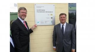 Umweltminster Dr. Marcel Huber weiht Schöpfwerk in Deggendorf ein