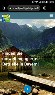 Interner Link zur App des Umwelt- und Klimapakts Bayern