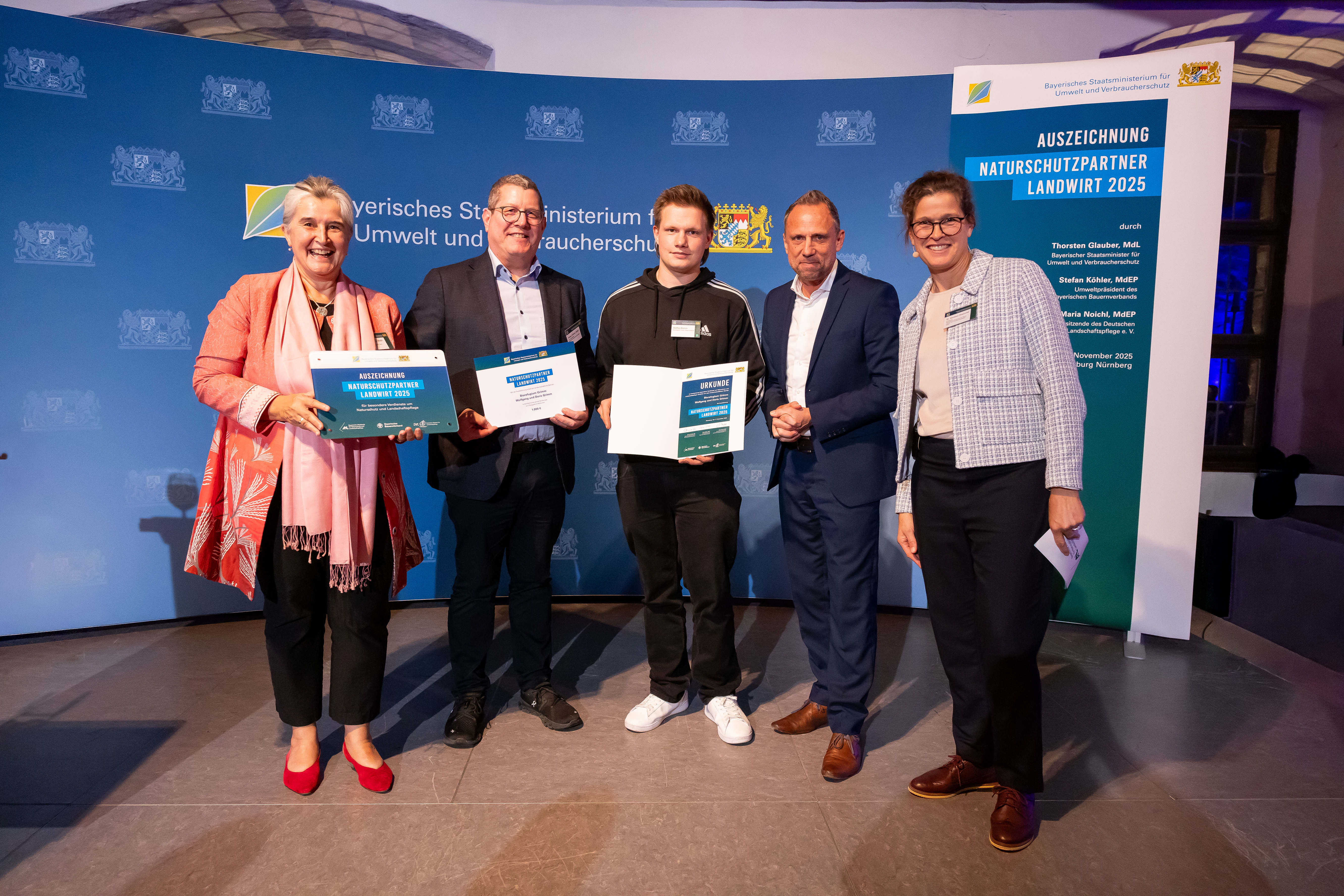 Verleihung des Naturschutzpartner Landwirt 2025 an Biorefugium Grimm, Wolfgang und Doris Grimm, Landkreis Roth