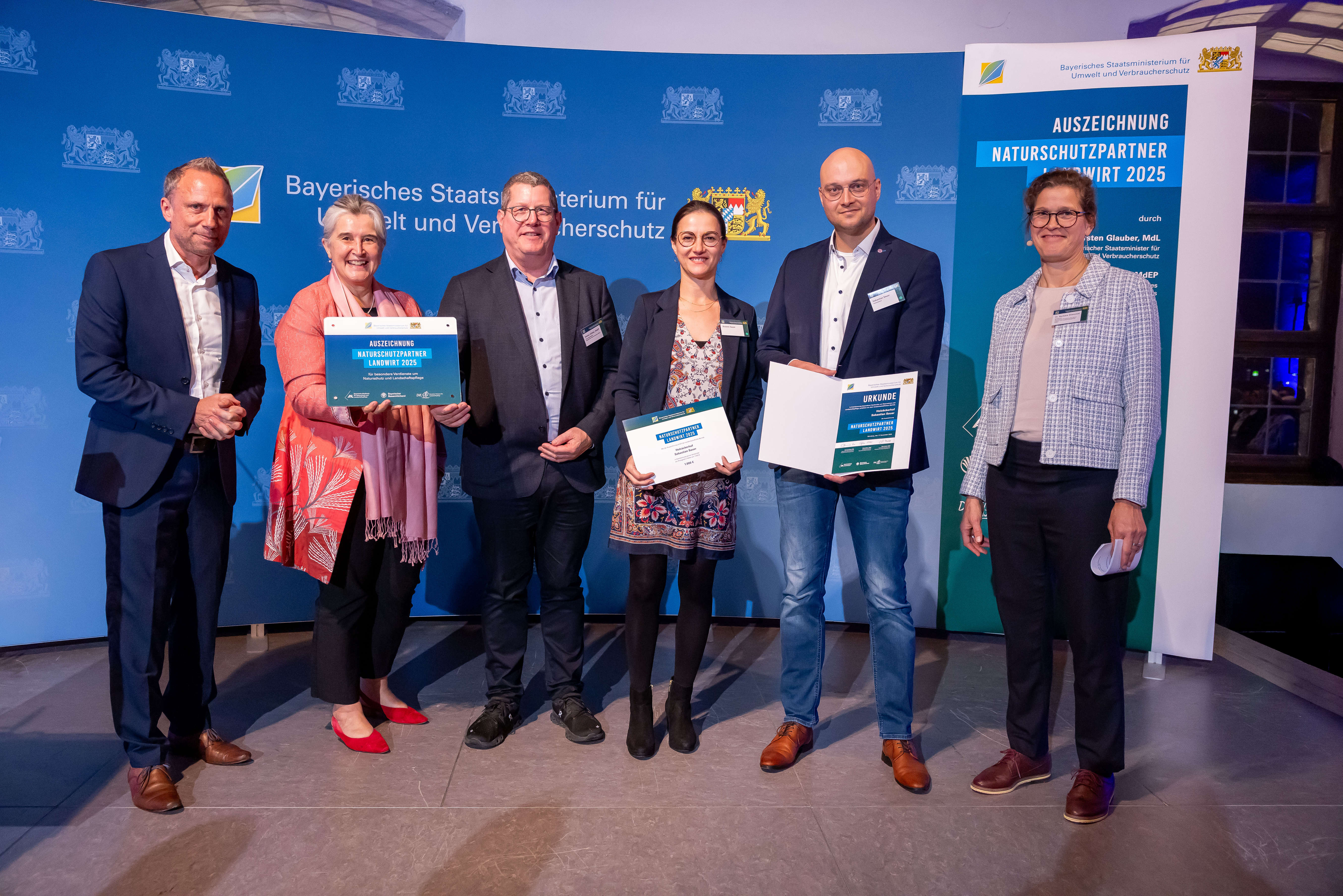 Verleihung des Naturschutzpartner Landwirt 2025 an Holzäckerhof Sebastian Sauer, Landkreis Würzburg