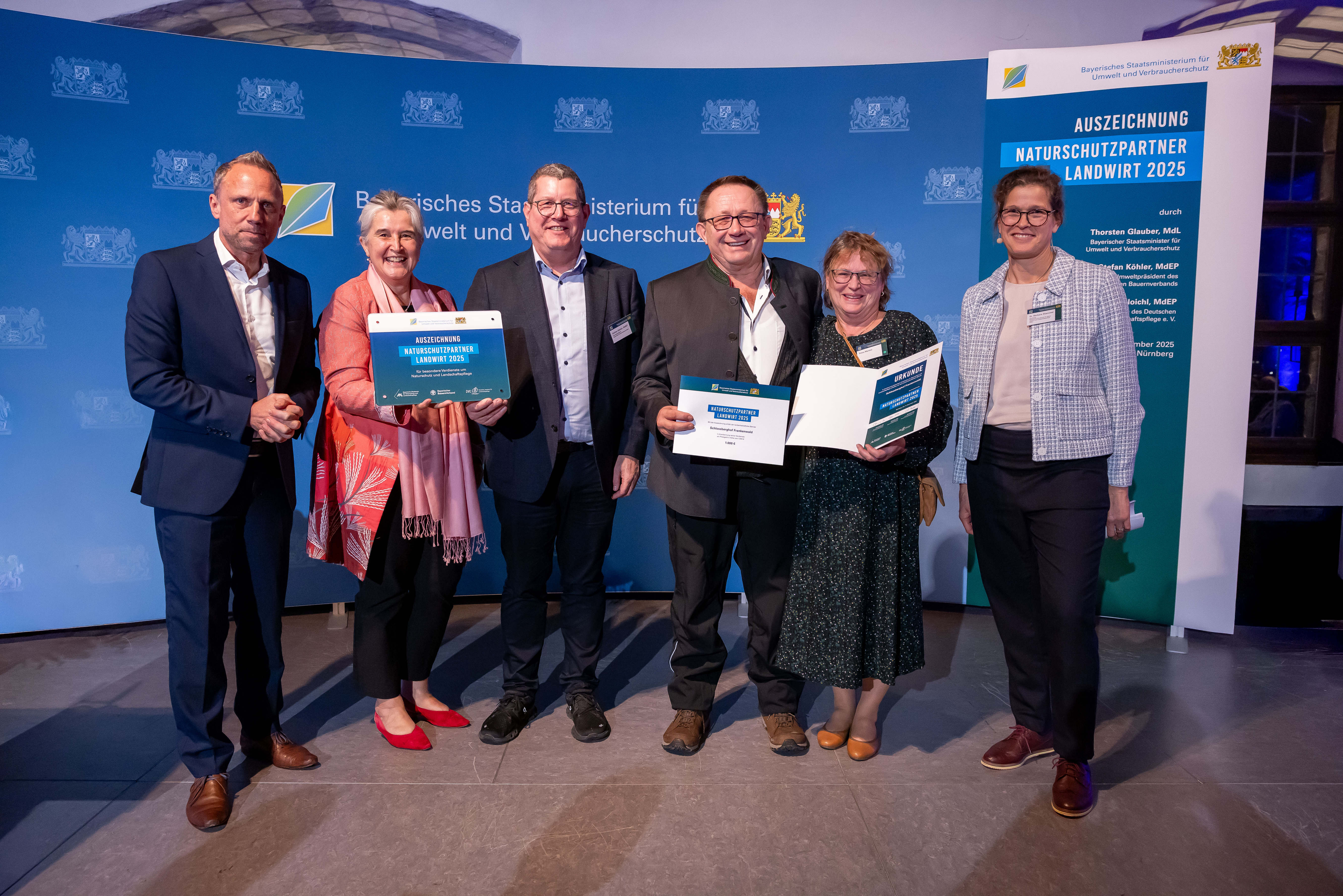 Verleihung des Naturschutzpartner Landwirt 2025 an Schlossberghof Frankenwald, Landkreis Kronach