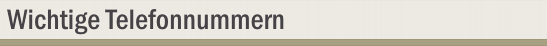 Wichtige telefonnummern